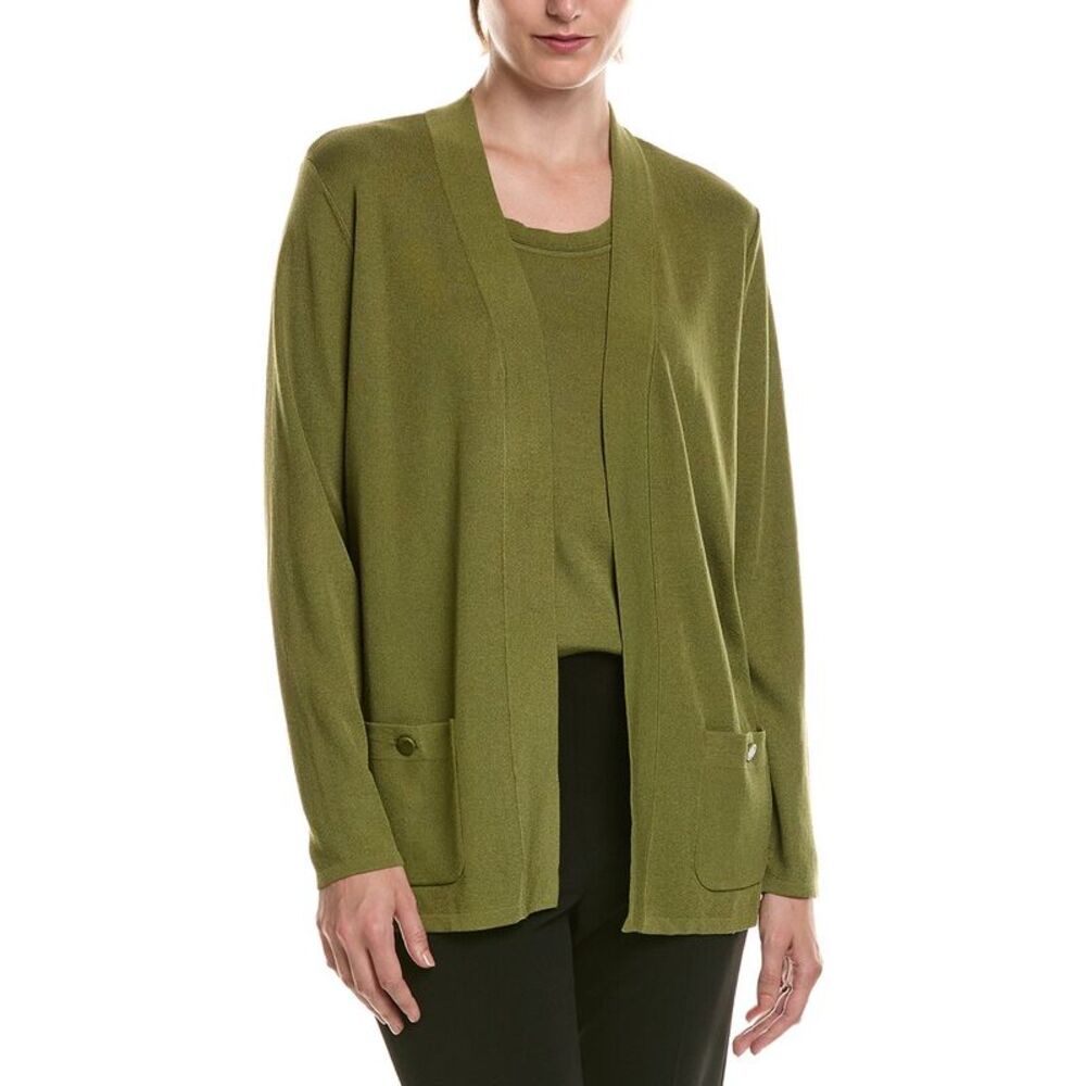 Anne Klein Womens  Malibu Cardigan, Green